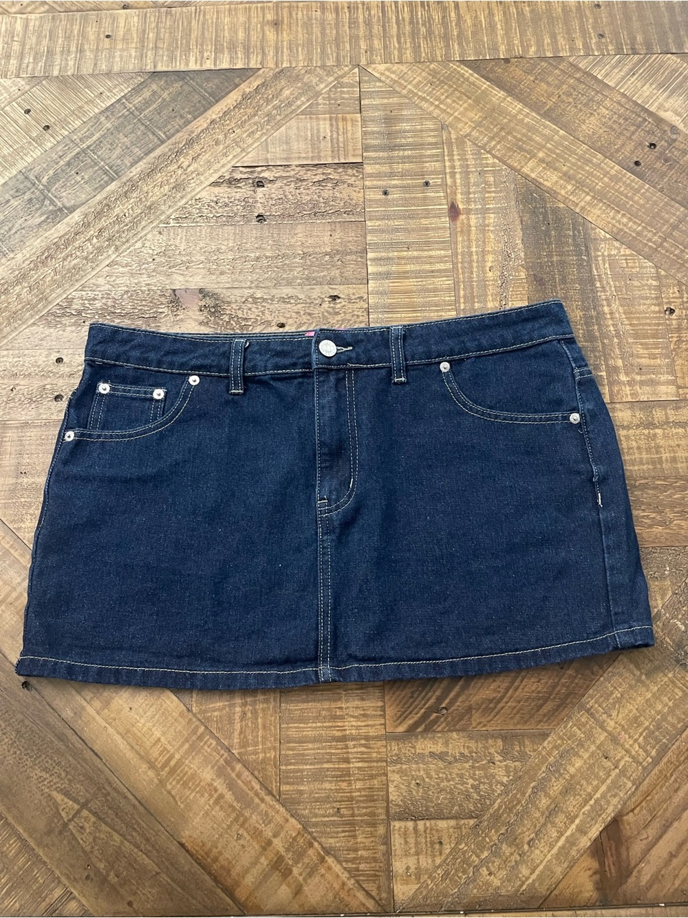 J for Justify Dark Wash Denim Mini Skirt - Size L